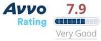 A picture of an avvo rating and a very good rating.