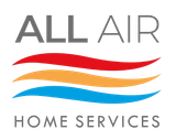 The logo for all air home services shows a wave