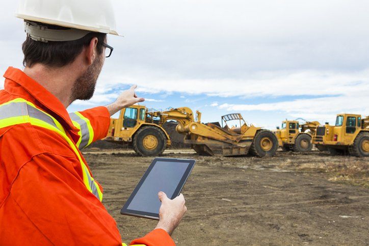 Construction Worker on Construction Site — Penrith, NSW — Colonial Earthmoving