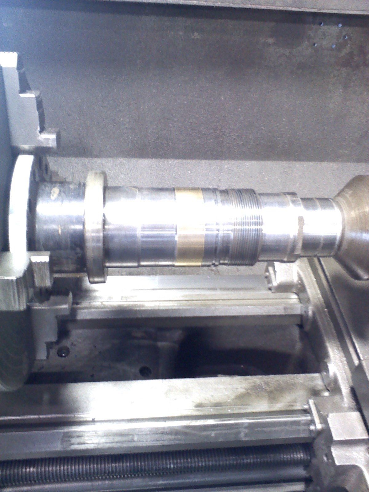 Industrial machine part being installed