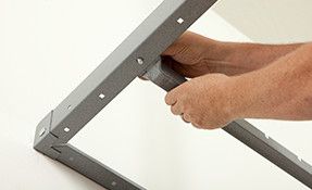 Industrial grade overhead storage rack material .