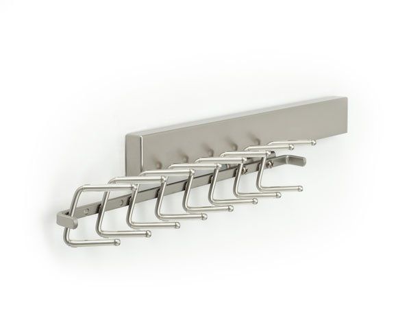 Matte Nickel Color Option for Classic Tie Rack Organizer