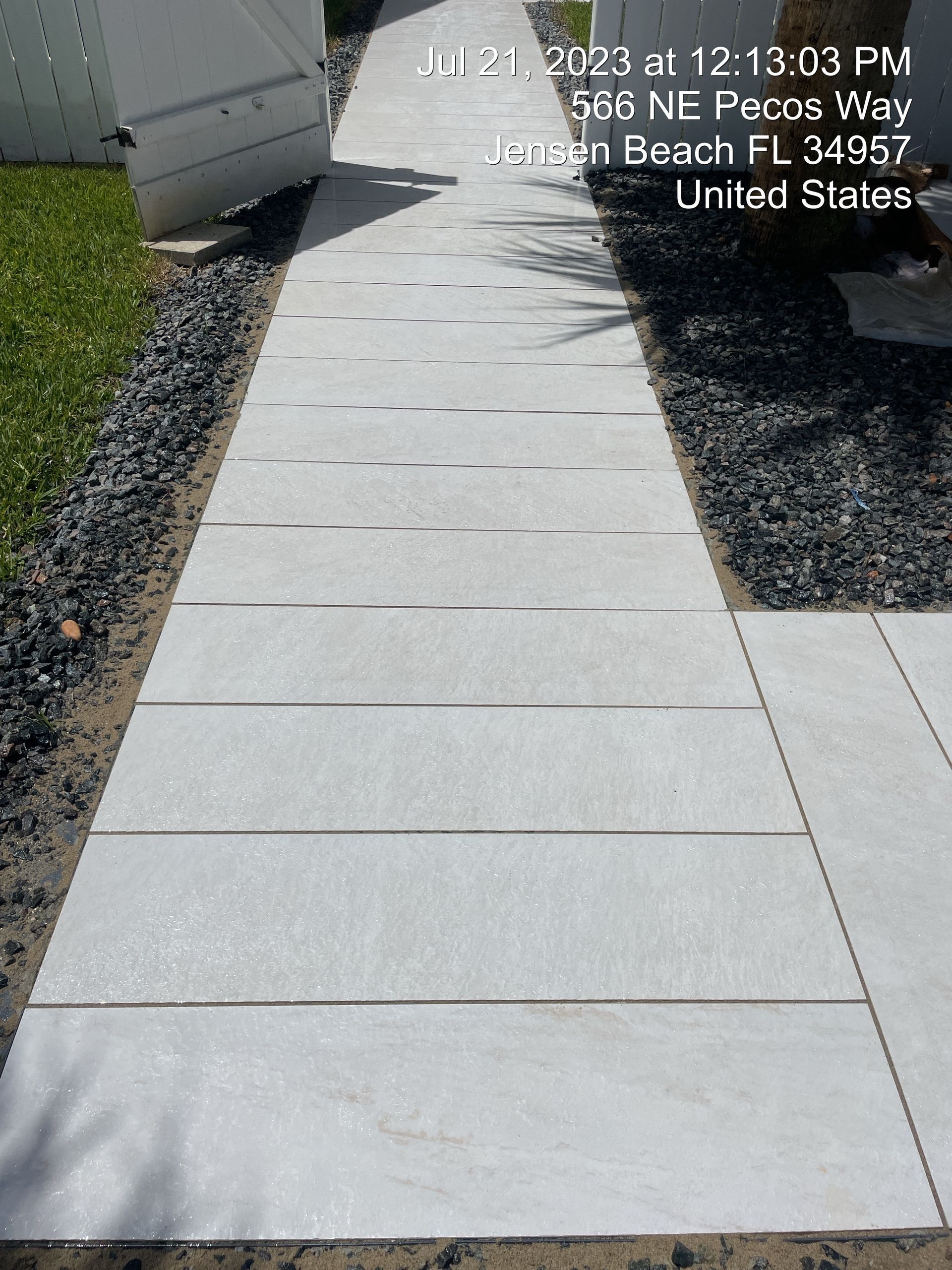 A concrete walkway is being built in the united states