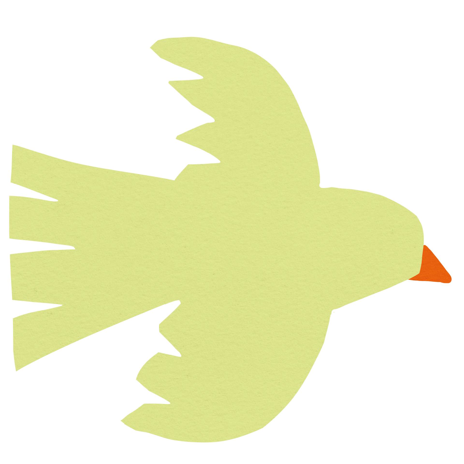 Cut collage graphic of dove
 (decorative)