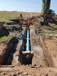 A Deep Trench Dug in The Ground to For a Large Pipeline | Young, Nsw | Ndl Pipe & Civil