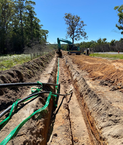 Excavator Digging and A Forest on The Back | Young, Nsw | Ndl Pipe & Civil