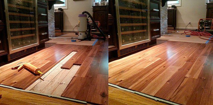 Home Flooring — Hardwood Floor Before and After in Newark, DE