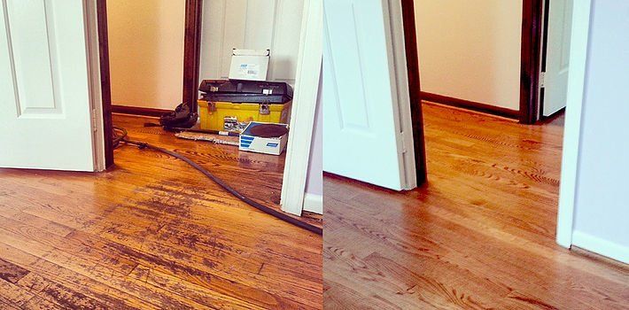 Floor Finishing — Hardwood Floor Finishing Before and After in Newark, DE