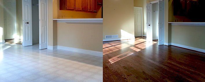 Gloss Finishing — Hardwood Floor Finishing Before and After in Newark, DE