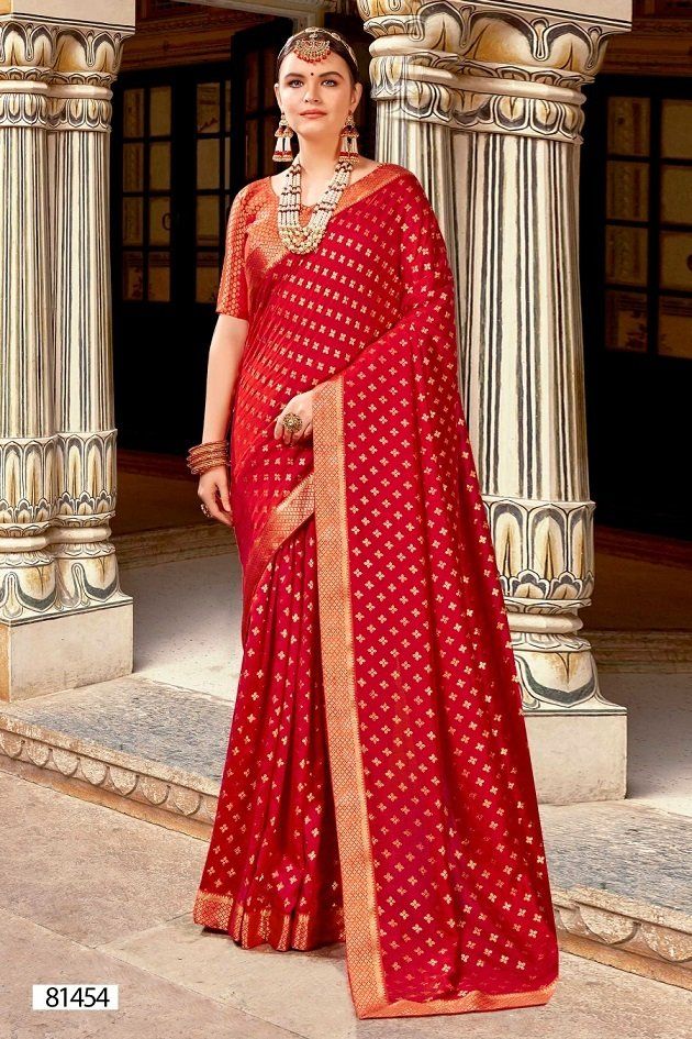 Heavy festive wear vichitra silk designer - $48