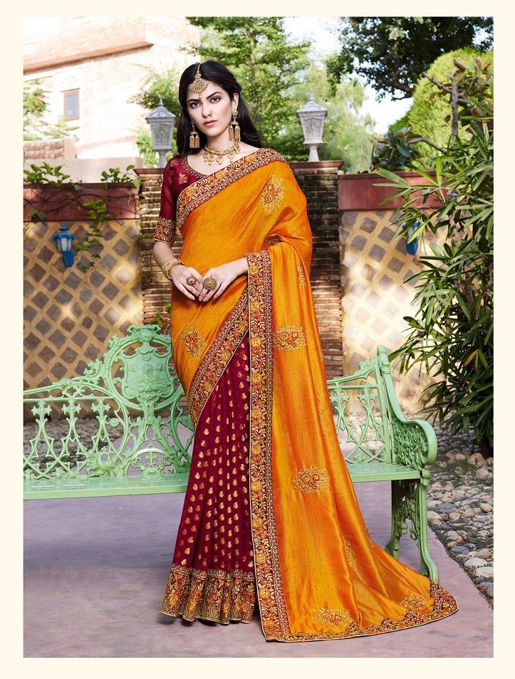 Vichitra silk embroidary festive wear Ready blouse (size 40+ 2in marjin), pico, fall done - $92