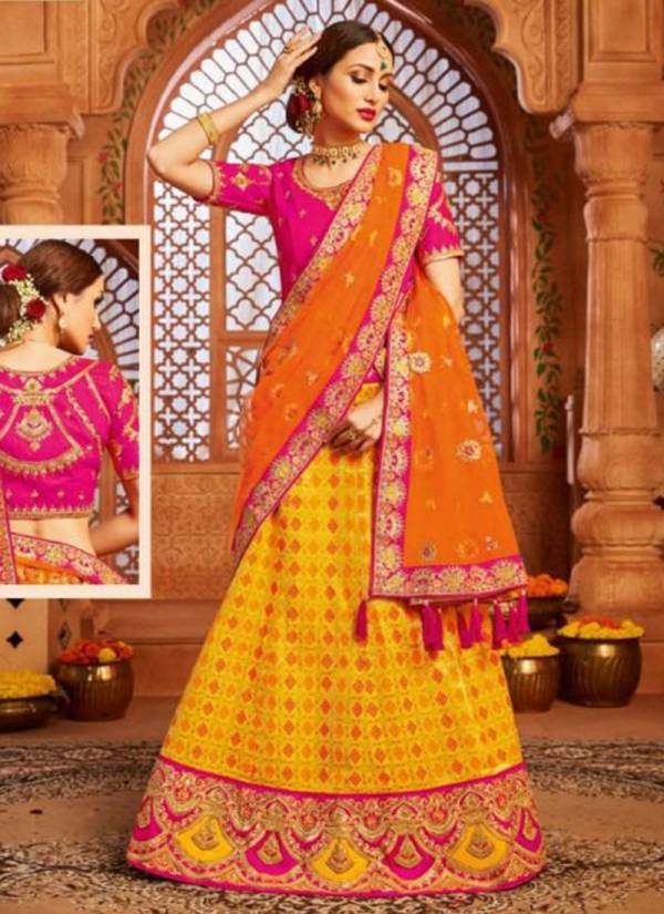 Designer Heavy Banaras Silk with designer choli festive wear - $148
