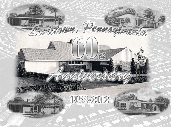 Lehighton, Pennsylvania 60th anniversary graphic with town buildings and dates 1952–2012