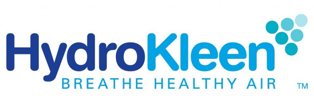 HydroKleen logo in blue and teal with the slogan “Breathe Healthy Air” beneath it