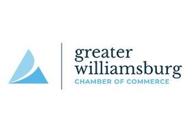 Greater Williamsburg Chamber of Commerce logo with blue sail icon and teal text