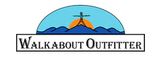 Walkabout Outfitter logo with a stylized orange tent and blue sky over the name in black text