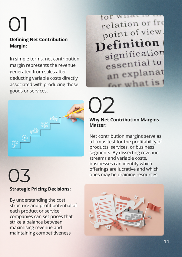 Infographic: Defines contribution margin, explains its importance, and strategic pricing decisions.