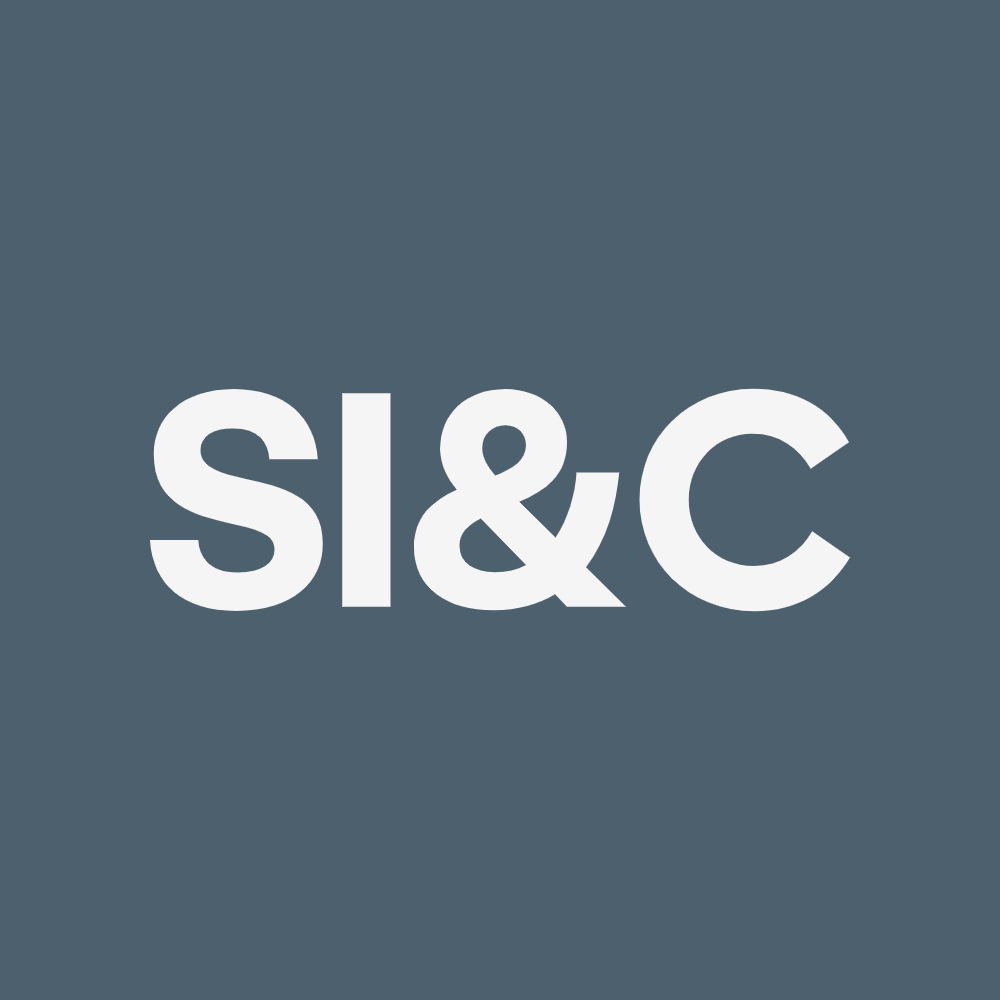 A favicon of SI&C Ltd used for social media. Represented here simulating a social media user post. 