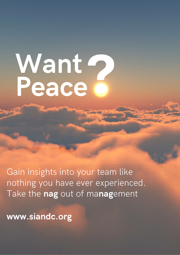 Advertisement with a sunrise over clouds and text: 