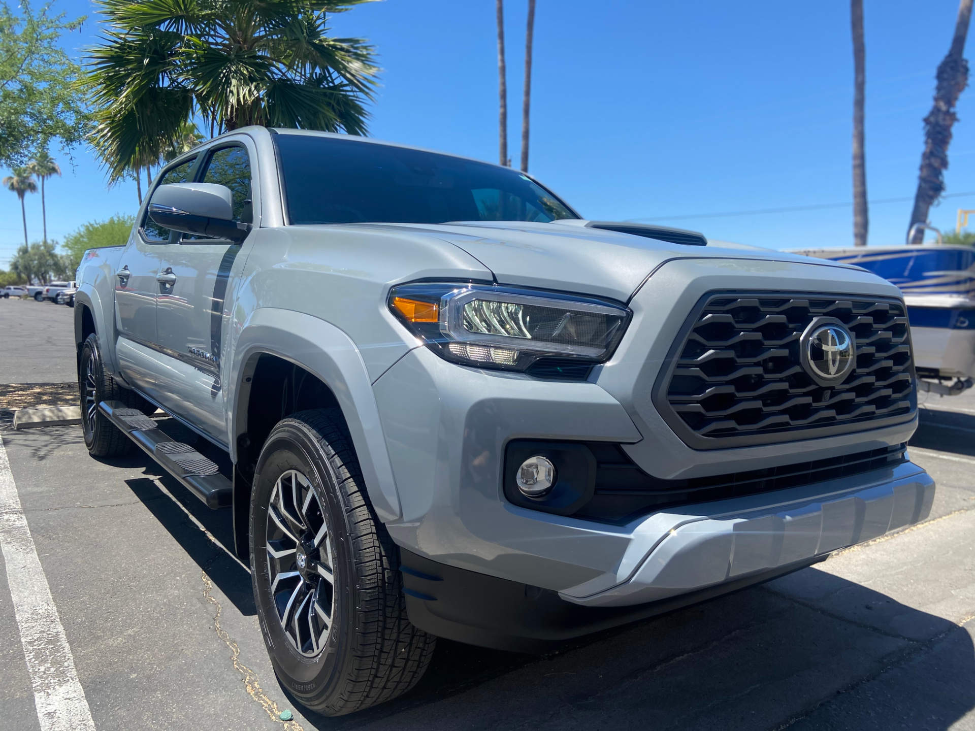 freshly detailed grey tacoma at auto this world