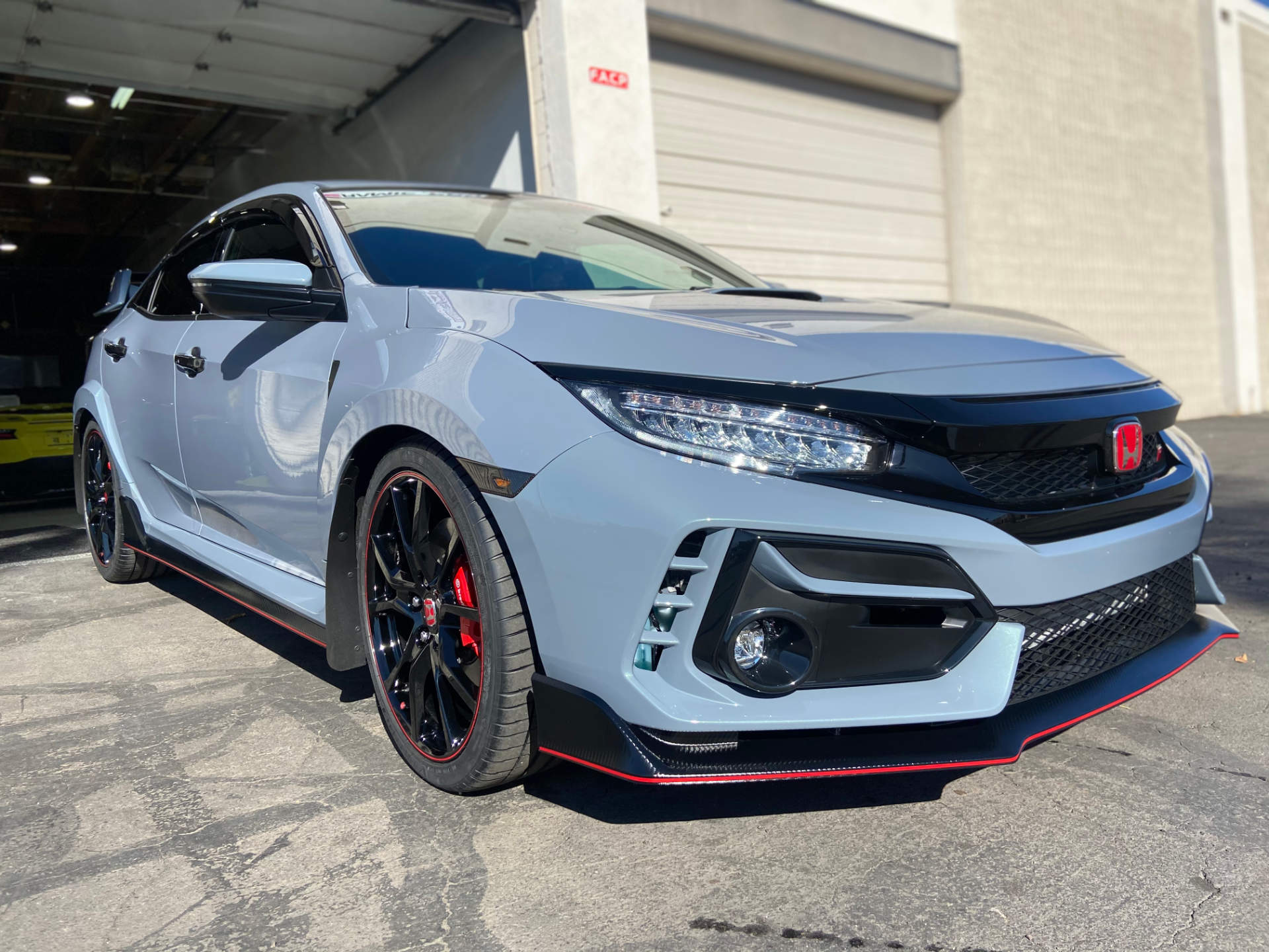 freshly detailed blue civic