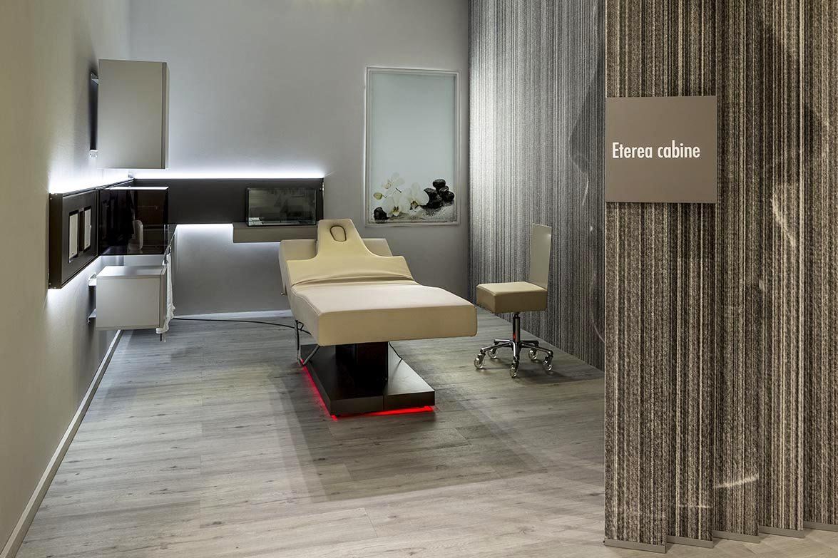 cabina per trattamento di bellezza con mobili retroilluminati