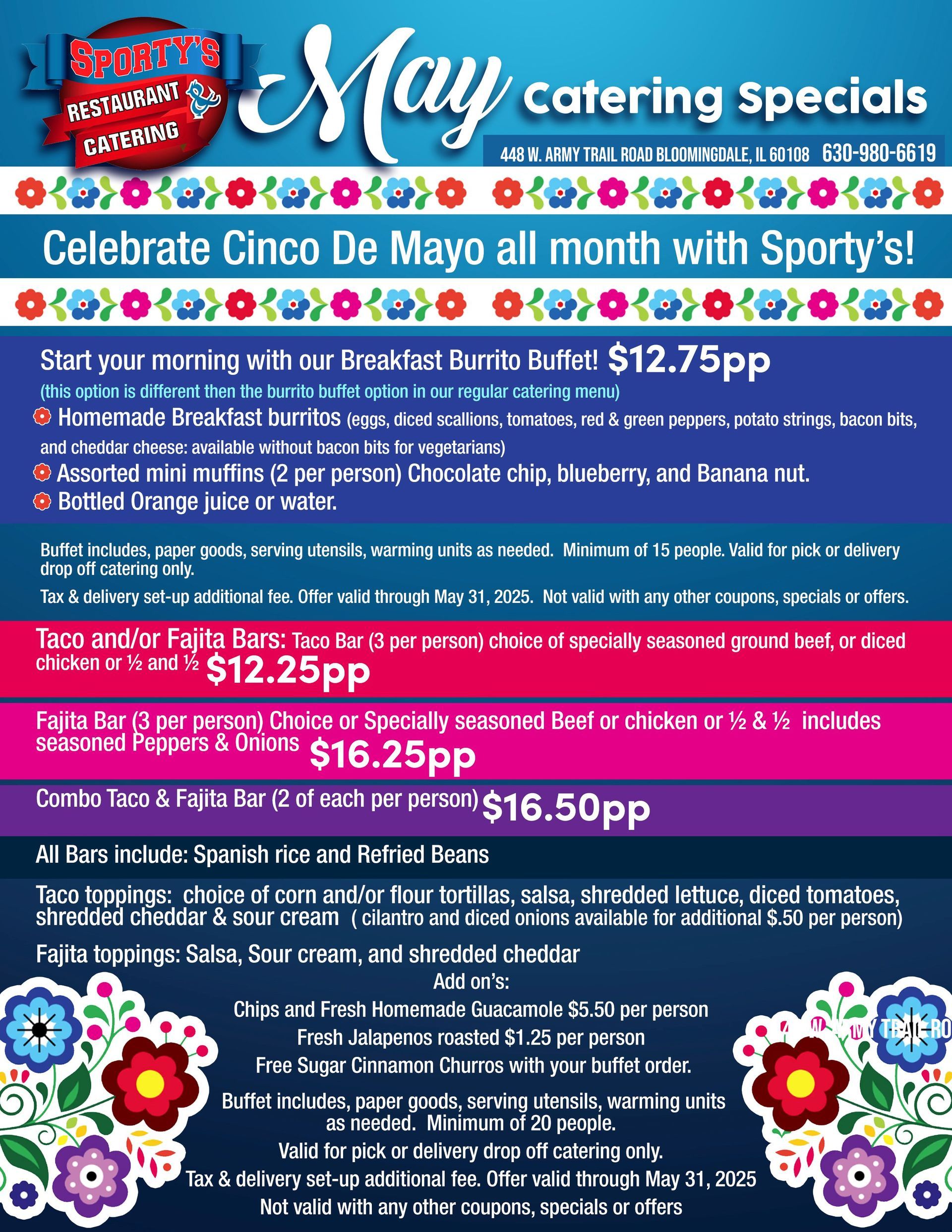 A flyer for a march special buffet and sandwich special buffet