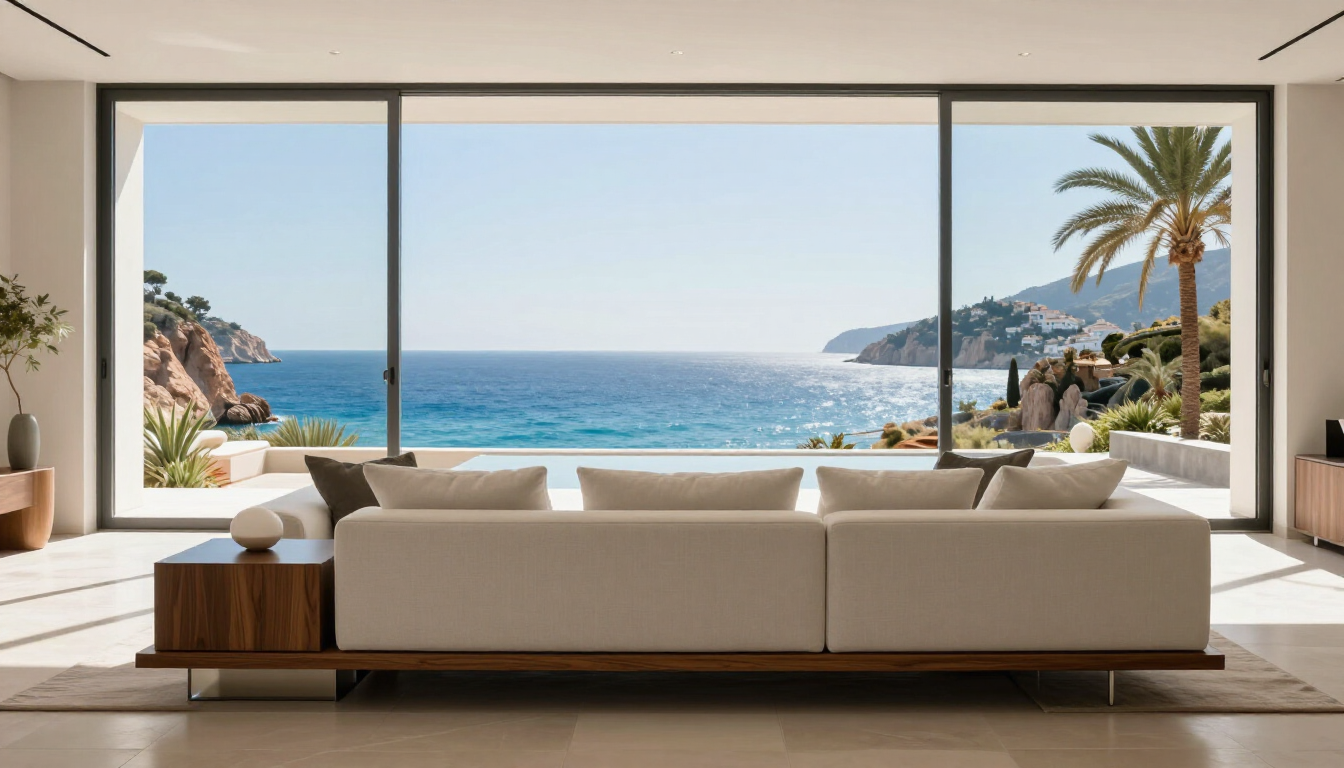 Professional steam cleaning of a modern sofa in Malaga