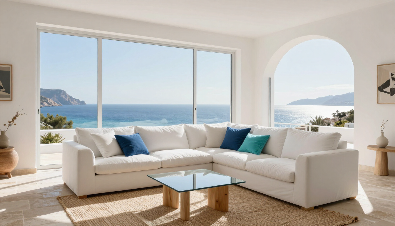 Interior de apartamento vacacional limpio
