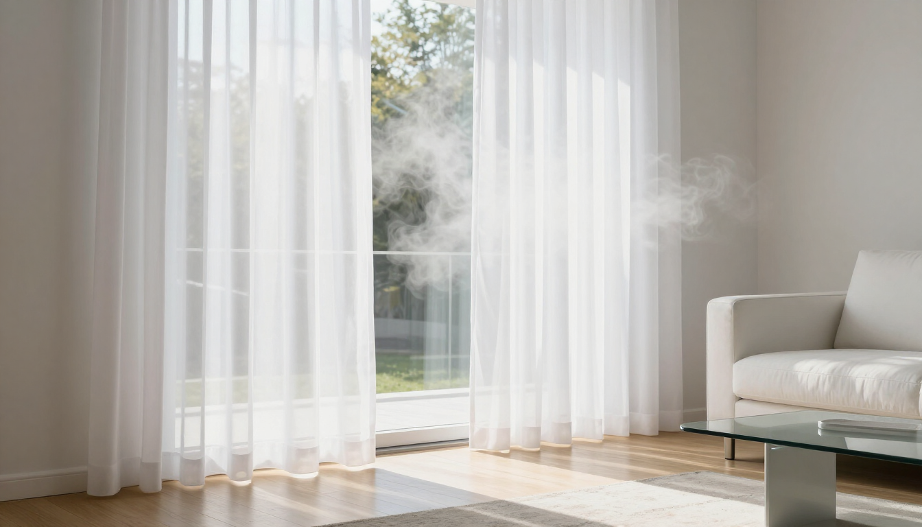 Limpieza profesional de cortinas a domicilio con vapor sin descolgar