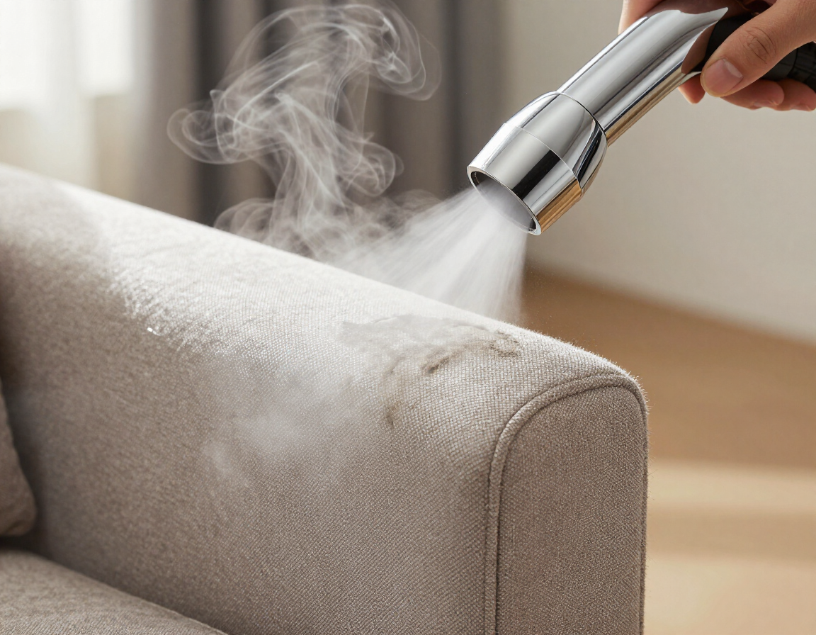 Detalle de limpieza a vapor