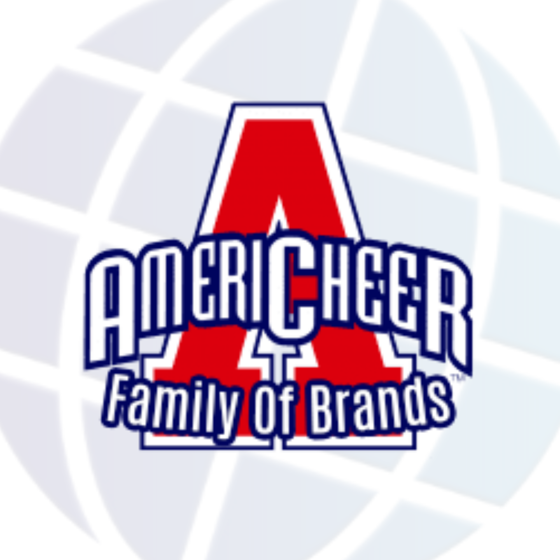 AmeriCheer logo: Red and blue 