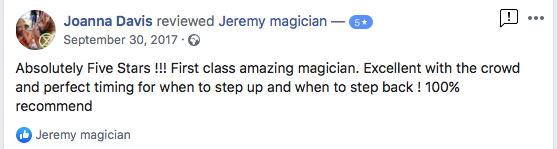 Brighton Magician review Facebook