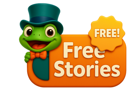 Cartoon frog in top hat promoting 