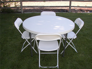 4 Foot Round Table and Chairs