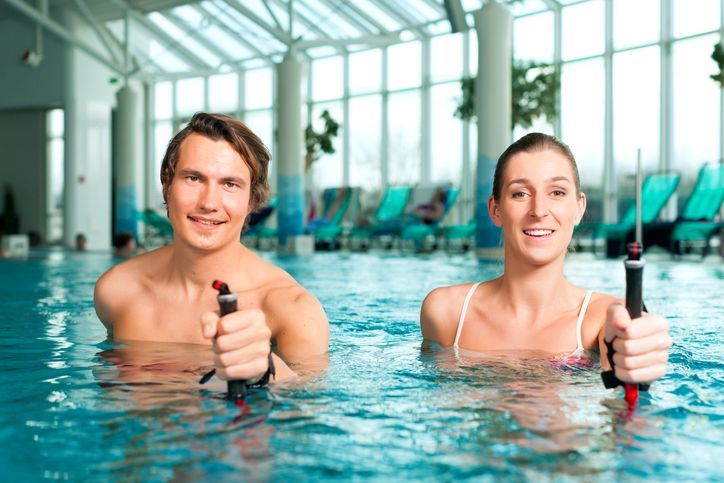 Happy Couple on Aquatic Therapy — Murfreesboro, TN — Beyond Aquatics