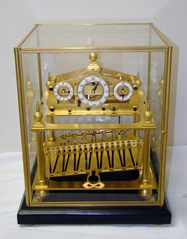 golden coloured clock