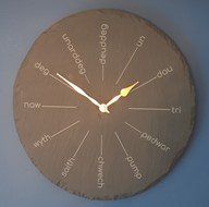 Handmade Welsh Slate Clock (300mm diameter) 