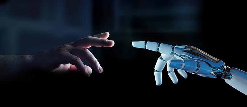 human hand-robotic hand