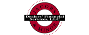 Logo for Jacobs & Minor, Dealers' Financial Services, L.L.C., within a red circle with dotted outline.