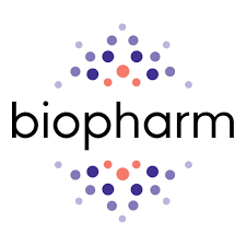 Logo for Biopharm: black text 