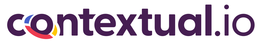Contextual.io logo in purple, red, blue, and yellow.