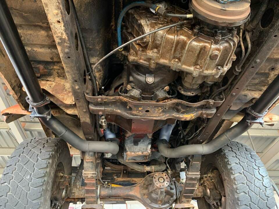 A Close Up of the Underside of a Truck Showing the Engine and Transmission — Bob Parkes Automotive in Hyde Park, QLD