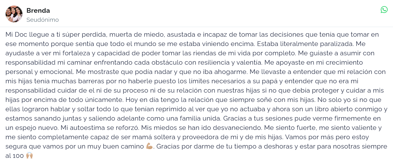 Publicación de texto con la foto de perfil de una mujer. La publicación comparte reflexiones personales.