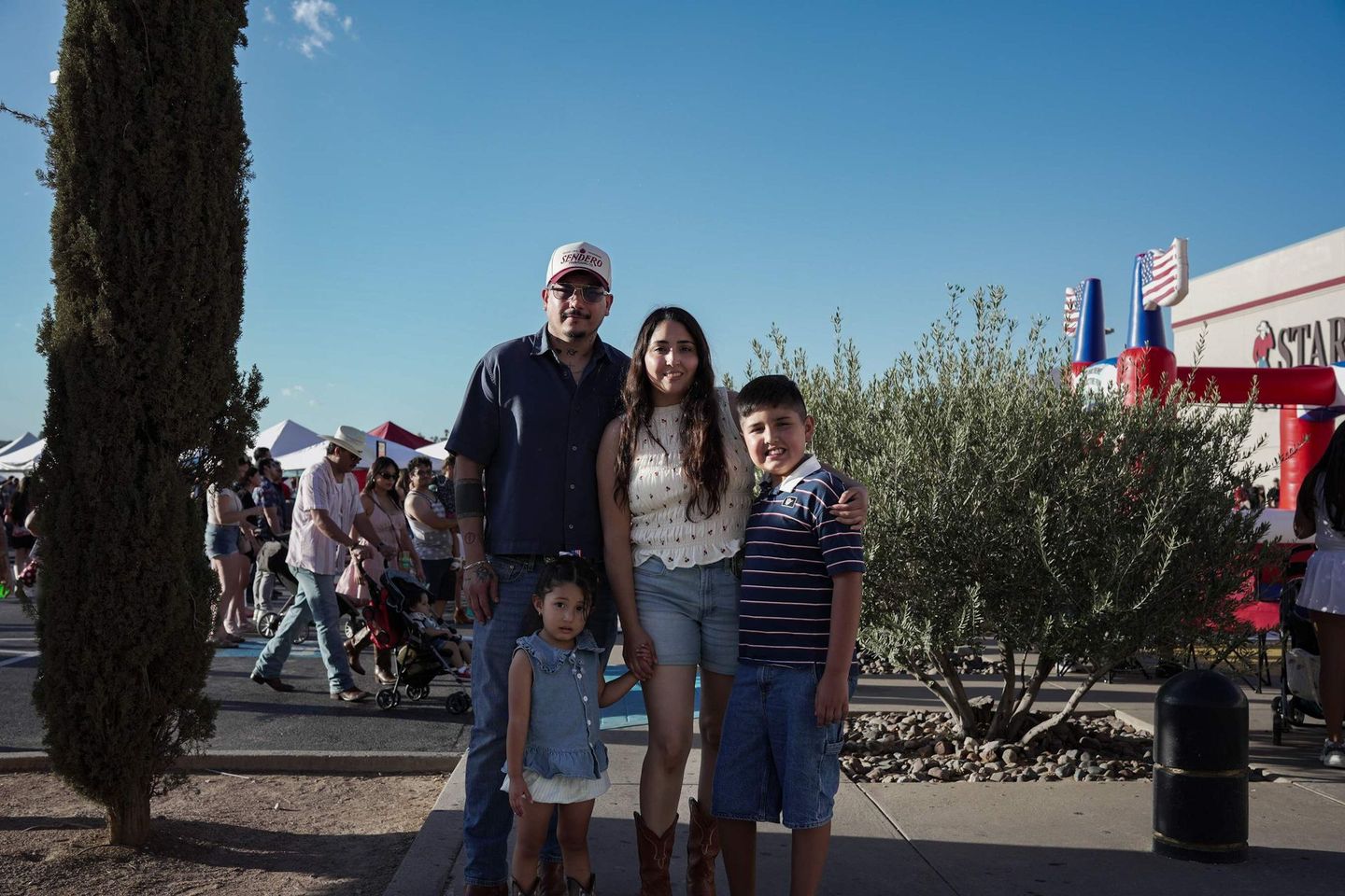 family group photo at the shoppes at solana