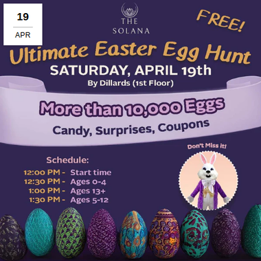 An advertisement for the ultimate easter egg hunt