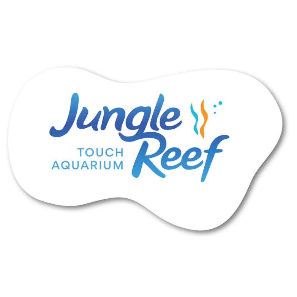 Jungle reef touch aquarium logo on a white background