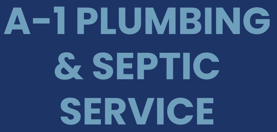 A blue sign that says a-1 plumbing & septic service