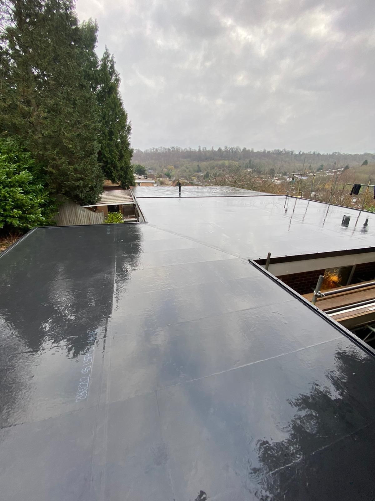 Newly installed flat roof in High Wycombe