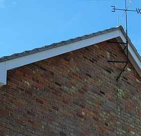 facias and soffits on the side of a brick built house
